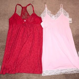 NWT Valentine’s Day Two nightgowns pink & red! NWT
